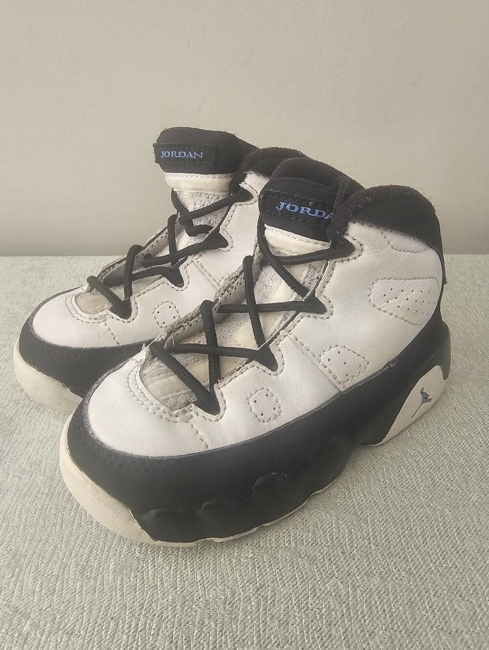 JORDAN 9 Retro Toddler Leather High Top Sneakers